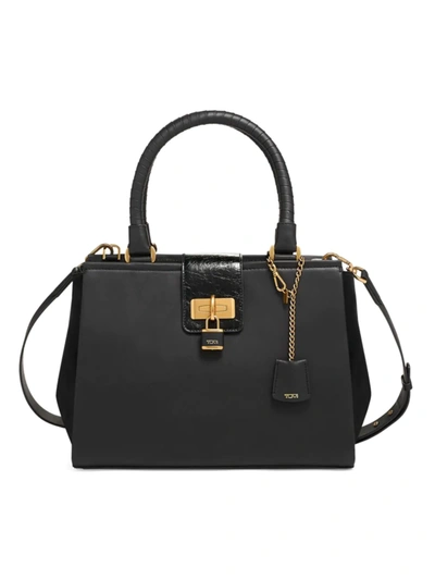Tumi Pavia Cori Leather Tote Bag In Black