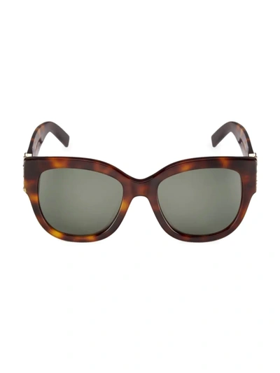 Saint Laurent Ysl Oversized Acetate Cat-eye Sunglasses In Medium Havana