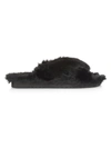 Apparis Biba Faux Fur Slippers In Noir