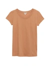 L Agence Cory High-low Tee In Dark Camel