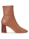 Loeffler Randall Elise Leather Ankle Boots In Brown