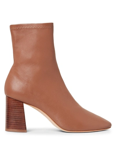 Loeffler Randall Elise Leather Ankle Boots In Brown