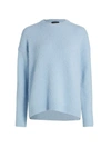 Saks Fifth Avenue Collection Fuzzy Alpaca-blend Sweater In Blue Fog