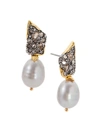 ALEXIS BITTAR WOMEN'S SOLANALES CRYSTAL, 14K GOLD-PLATED & RICE PEARL DROP EARRINGS,400014985311