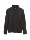 Bugatchi Cotton Blend Quarter Zip Sweater In Graphite