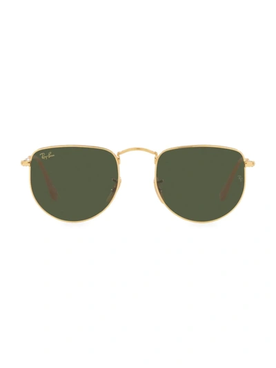 Ray Ban Elon Green Classic G-15 Irregular Unisex Sunglasses Rb3958 919631 47 In Gold Tone,green