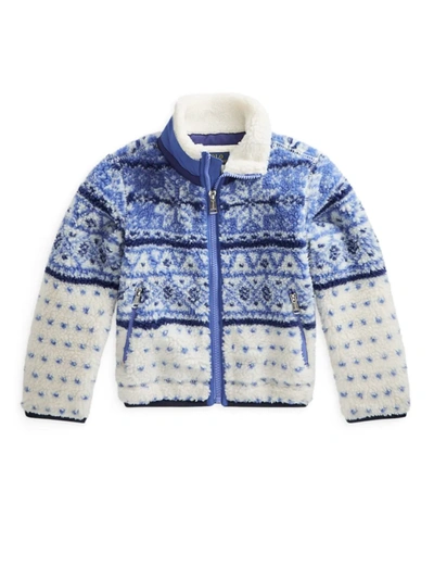 Polo Ralph Lauren Kids' Little Girl's & Girl's Fair Isle Fleece Jacket In Neutral