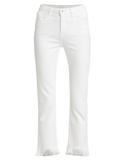 Jonathan Simkhai River Core High Rise Skinny Jeans In Distressed In Distressed White