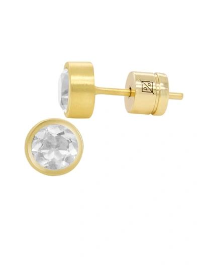 Dean Davidson Women's Signature 22k-gold-plated & Crystal Quartz Small Knockout Stud Earrings In Crystal Quartz Gold