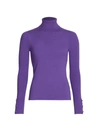 L Agence Odette Turtleneck Sweater In Purple