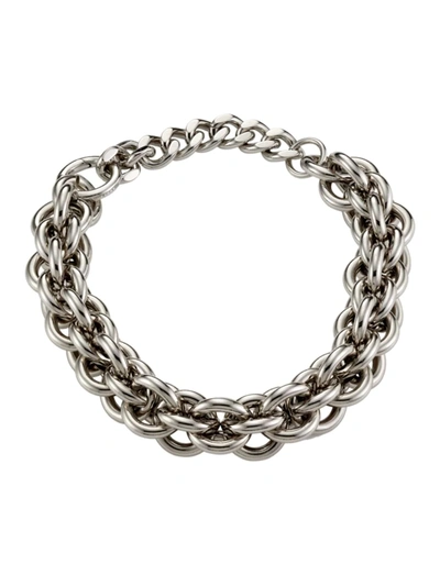 Alyx Silver Tone Dual Chunky Chain Necklace