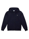 Lacoste Men's Zip-up Hoodie Sweatshirt In Navy