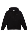 Lacoste Zip-up Hoodie Sweatshirt In Black