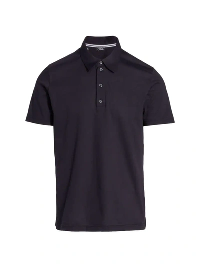 Saks Fifth Avenue Slim-fit Short-sleeve Polo Shirt In Navy