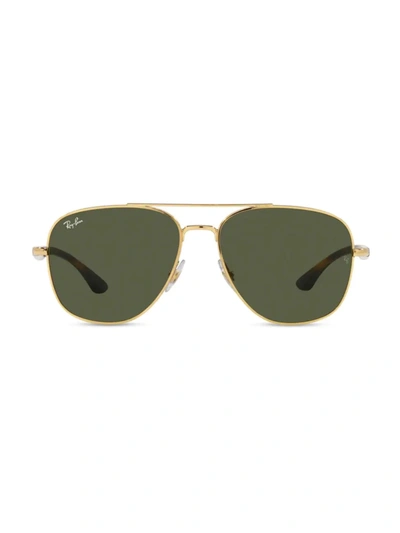 Ray Ban Rb3683 Sunglasses Tortoise Frame Green Lenses 56-15 In Arista