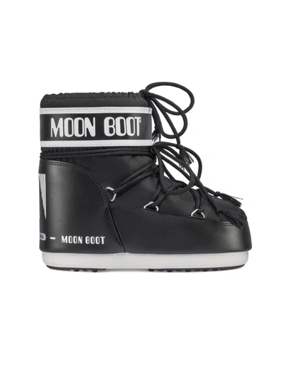 Moon Boot Icon Low 2 Lace-up Nylon Snow Boots In Black