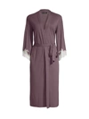 Natori Luxe Shangri-la Robe In Dark Plum