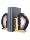 Anna New York Fim 2-piece Agate Bookends Set