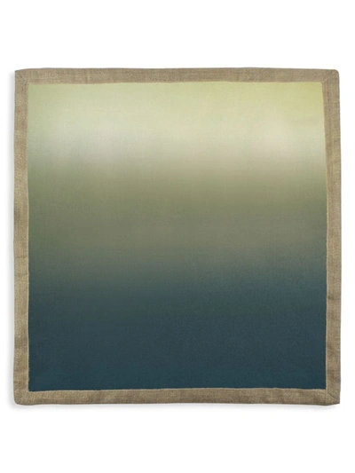 Kim Seybert Linen Dip Dye Napkins, Set Of 4 In Sage Midnight