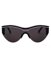 Balenciaga Unisex Sunglasses Bb0003s 001 Acetate In 001 Black Black Grey