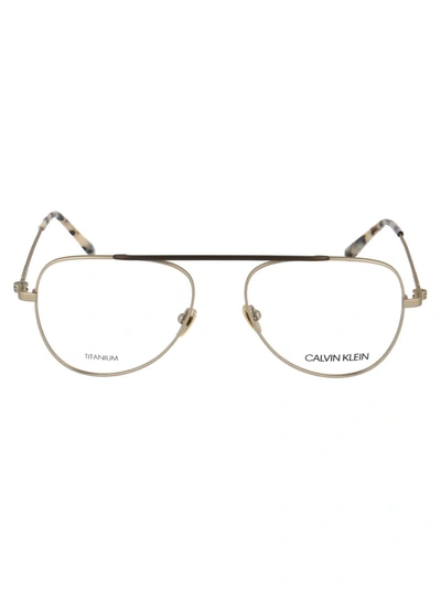 Calvin Klein Ck19152 Glasses In 716 Satin Light Gold