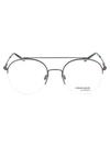 Calvin Klein Satin Silver Metal Optical Glasses In 008 Satin Gunmetal