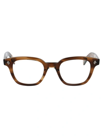 Garrett Leight Naples 46 Glasses In Khaki Tortoise