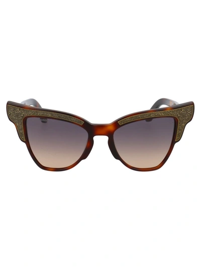 Dsquared2 Eyewear 猫眼框太阳眼镜 - 棕色 In Brown