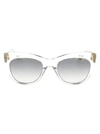 Dita Kader Sunglasses In Crystal W/light Grey To Light Brown