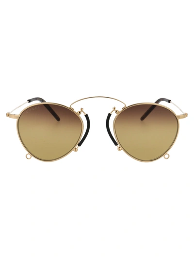 Gucci Gg1034s Sunglasses In 003 Gold Gold Violet