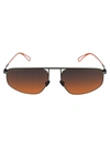 Mykita Nat Sunglasses In 814 C62 Black/pow11 | Black Orange Gradient