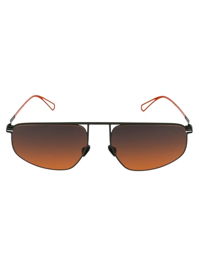 Mykita Sunglasses In 814 C62 Black/pow11 | Black Orange Gradient