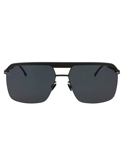 Mykita Ml03 Sunglasses In 305 Mh6 Pitchblack/black | Leica Black Polarized