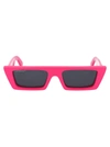 Off-white Marfa Rectangular-frame Sunglasses In 3207 Fucshia Light Grey