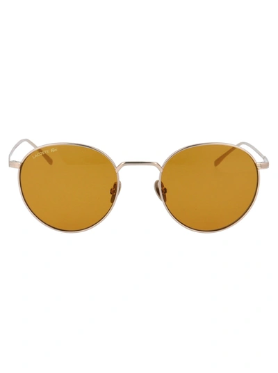 Lacoste L202spc Sunglasses In 718 Light Gold