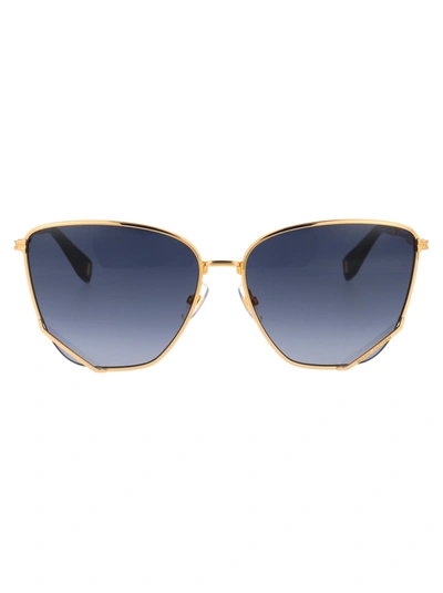 Marc Jacobs Eyewear Square Frame Sunglasses In 0019o Yellow Gold