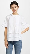 ENGLISH FACTORY LACE BLOUSE OFF WHITE,EFACT30102
