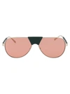 Ferragamo Light Gold Metal Sunglasses In Neutral
