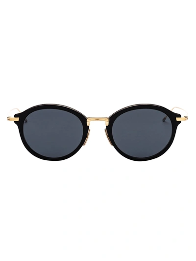 Thom Browne Tb-908 Sunglasses In Black/white Gold