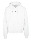 OFF-WHITE OFF-WHITE MAN OVERSIZE MARKER HOODIE IN WHITE AND BLACK,OMBB085F21FLE017 0110
