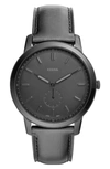 FOSSIL MINIMALIST LEATHER STRAP WATCH, 44MM,FS5447