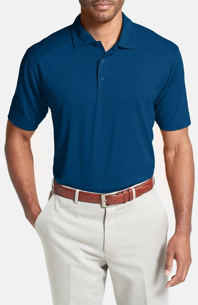 Cutter & Buck Genre Drytec Moisture Wicking Polo In Tour Blue