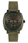 Ted Baker Men's Caine Green Leather Strap Watch 42mm In Green