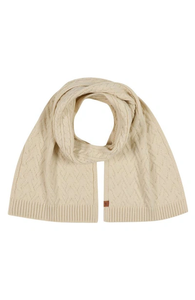 Frye Cable Knit Scarf In Cream