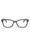 Ray Ban 48mm Optical Glasses In Striped Blue