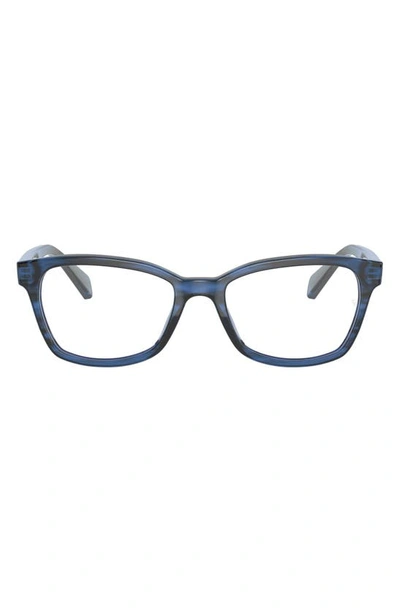 Ray Ban 48mm Optical Glasses In Striped Blue