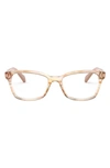 Ray Ban 48mm Optical Glasses In Brown Striped