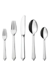 Georg Jensen Five-piece Pyramid Stainless Steel Flatware In Silver