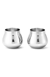 Georg Jensen Sky 2-piece Stainless Steel Shot Glass Set In Silver