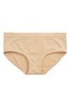 Nordstrom Kids' Seamless Hipster Briefs In Beige Sand